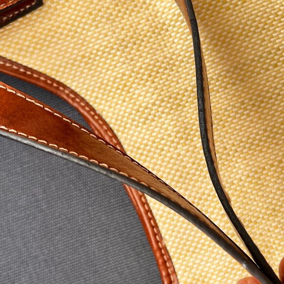 St John's Bay Gabby Shopper Straw Tweed Handbag Purse - Picture 3 of 5